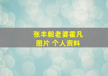 张丰毅老婆霍凡图片 个人资料